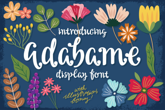 Adabame: A Romantic Display Font