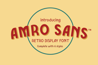 Amro Sans Family: A Retro Font for Modern Campaigns