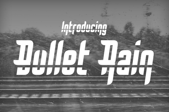 Bullet Rain Font for Creative Makers