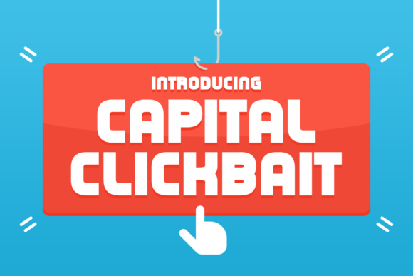 Capital Clickbait Font for Editorial Design
